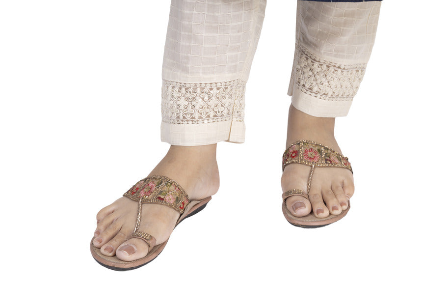 ETHNIC LINEN-COTTON DIGITAL PRINT WITH NECK EMBROIDERY KURTA 3PCS SET