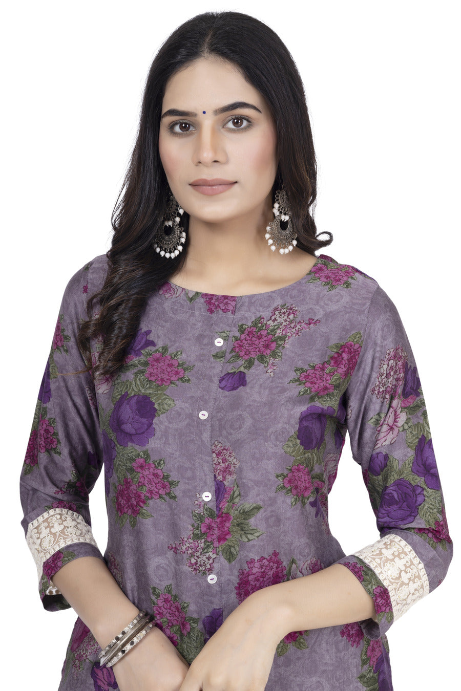 Purple Kurta Muslin