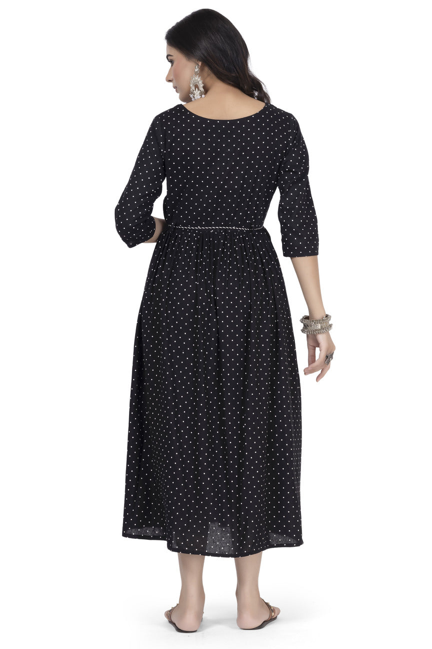 Black Frock Cotton Flax